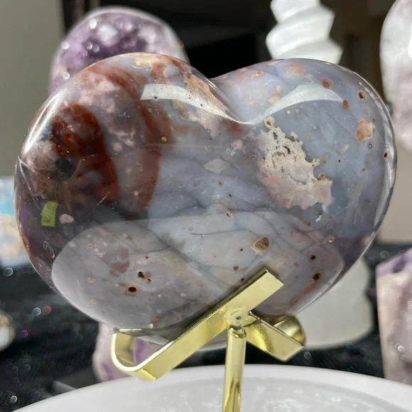 Violet Agate Heart- VAH5